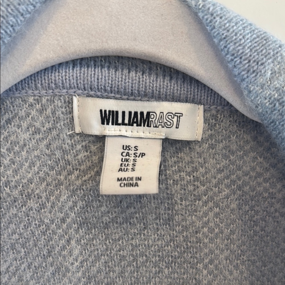 William Rast Blue and White Cardigan Sweater - Picture 2 of 3